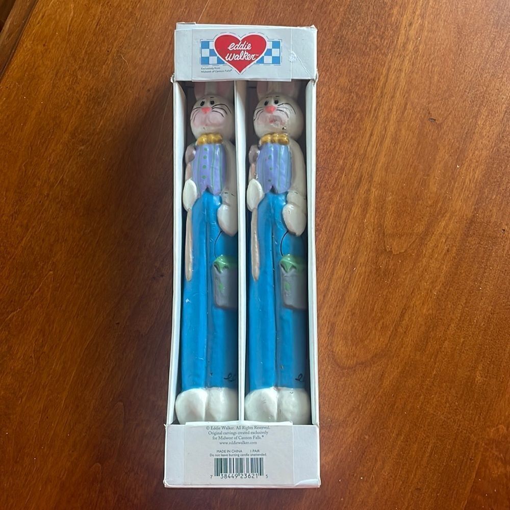 Vintage Eddie Walker Easter Bunny Candle Set